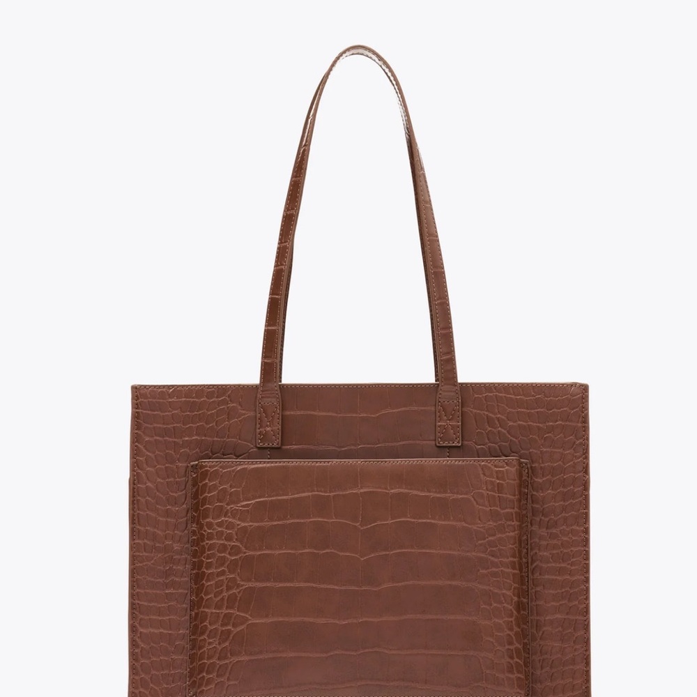 Beis Work Tote in Maple Croc - Picture 5 of 11